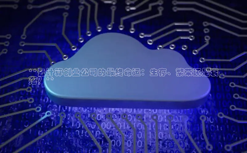 意昂体育4代理赛富乐斯**云计算创业公司的最终命运：生存、繁荣还是衰
落？**