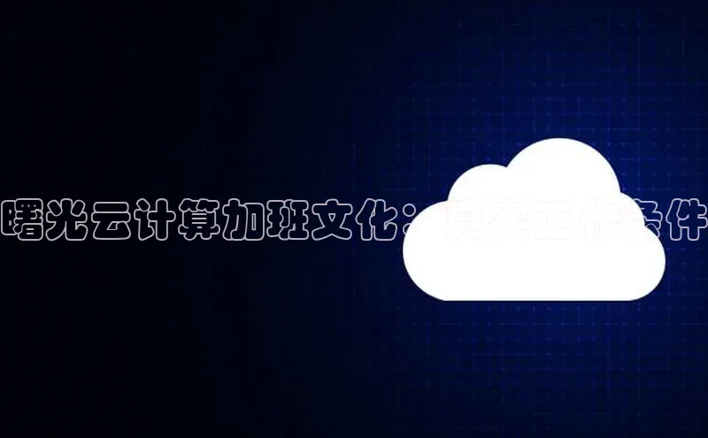 意昂4登录如流曙光云计算加班文化：真实工作条件